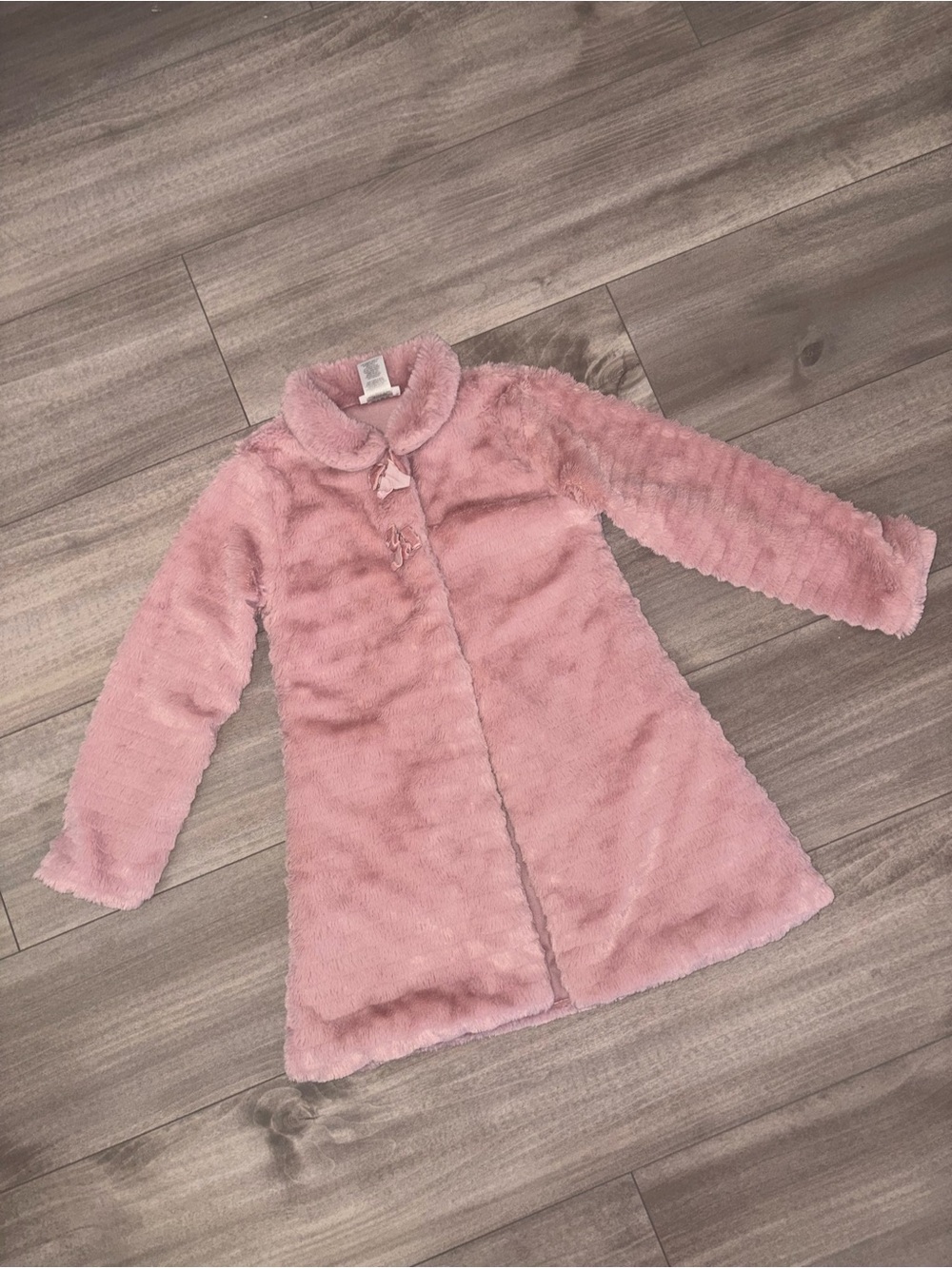 Girls' Pink Faux-Fur Coat Jacket